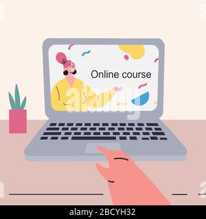 Education during coronavirus quarantine Stock Vector