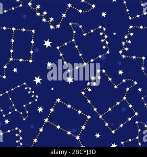 Star Like pattern seamless. Constellation hand thumbs up background. vector texture Stock Vector