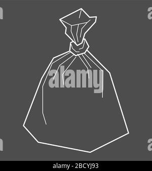 Plastic bag empty isolated. Transparent bag vector illustration Stock Vector