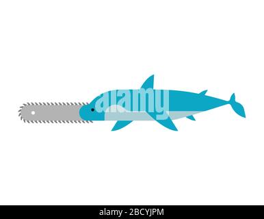 Chainsaw Fish Isolated. Funny Fish Tool. Vector Illustration Royalty Free  SVG, Cliparts, Vectors, and Stock Illustration. Image 136057010.