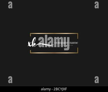 XK Initial Letter handwriting logo hand drawn template vector, logo for beauty, cosmetics, wedding, fashion and business Stock Vector