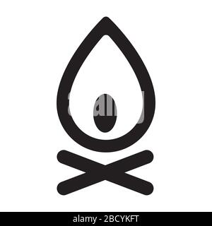 camp / campfire icon Stock Vector