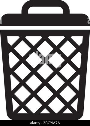 trash can,garbage can,rubbish bin icon Stock Vector