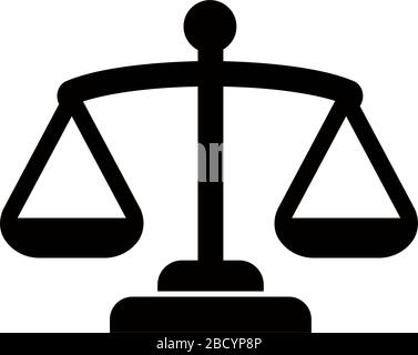 Balance, judge, scale, court icon Stock Vector