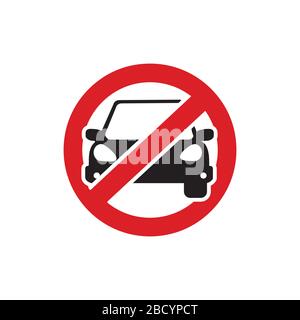 car icon (forbidden) Stock Vector