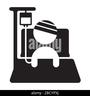 inpatient / post surgery / hospitalization icon Stock Vector