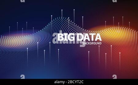 Network data transmission abstract image Stock Vector