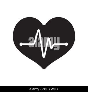 heartbeat / ECG / EKG icon Stock Vector