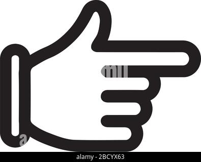 finger icon Stock Vector