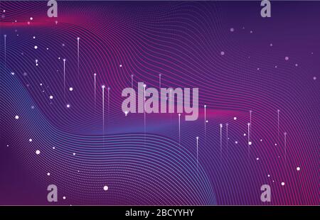 Network data transfer abstract background Stock Vector