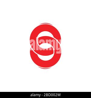 linked circle geometric simple logo vector Stock Vector