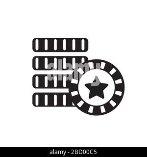 casino coin icon Stock Vector