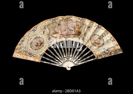 A traditional manual hand fan, handmade from bamboo cane, is known as a ...