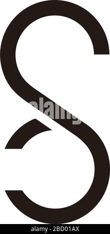 abstract letter sd simple geometric loop line design symbol logo vector Stock Vector