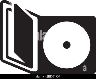 CD / DVD (with case and booklet) icon Stock Vector