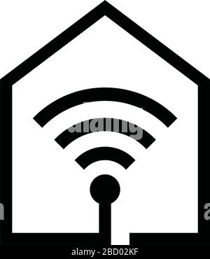 smart home (smart house) icon. Thin line sharp vector icon. Stock Vector