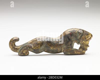 Tally in the form of a tiger fragment. You Xiaoxi ??? (late 19th-early 20th century) (C.L. F1916.481a-c Stock Photo