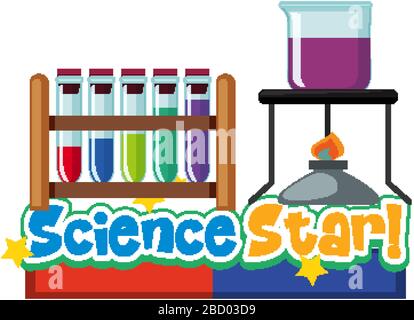 Science Lab Word Design Word design for science with science equipments illustration Stock ...
