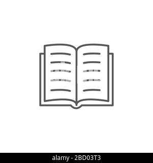 Book line icon on white background Stock Vector