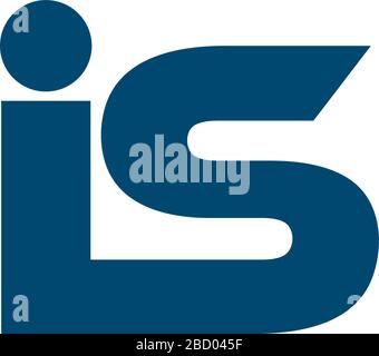 letter is simple linked logo vector Stock Vector