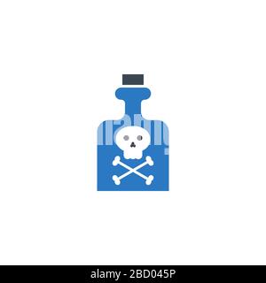 Poison related vector glyph icon. Stock Vector