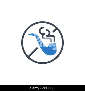 No Smoking related vector glyph icon. Stock Vector