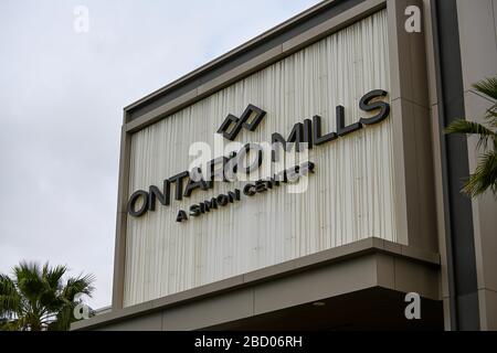 General overall view of the Ontario Mills mall, Saturday, April 4, 2020, in Ontario, California, USA. (Photo by IOS/Espa-Images) Stock Photo