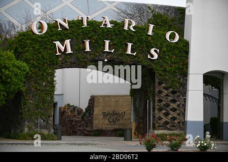 General overall view of the Ontario Mills mall, Saturday, April 4, 2020, in Ontario, California, USA. (Photo by IOS/Espa-Images) Stock Photo