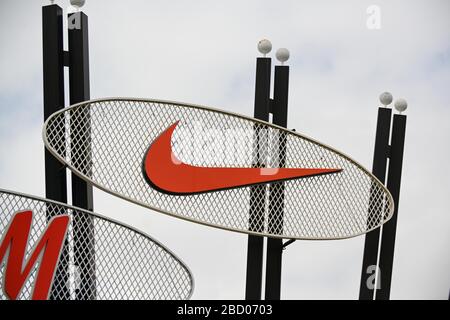 A general overall aerial view of the Nike East Los Community store
