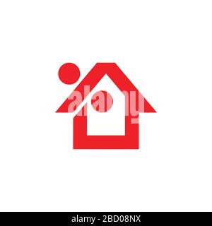 percentage home sale simple logo vector Stock Vector