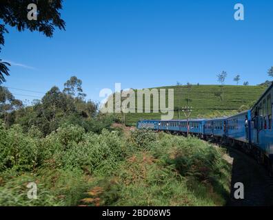 Famous train ride in Ella, Sri Lanka Stock Photo