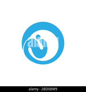 letter n abstract water splash simple logo vector Stock Vector