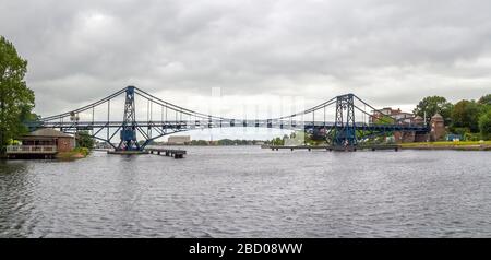 Wilhelmshaven with Kaiser Wilhelm Bridge in Northern Germany Stock Photo