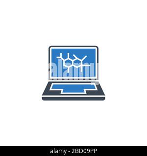 Computer Diagnostic related vector glyph icon. Stock Vector