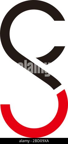 letter fu simple geometric loop line design symbol logo vector Stock Vector
