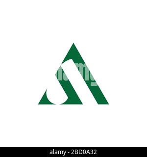 triangle geometric arrow logo vector Stock Vector