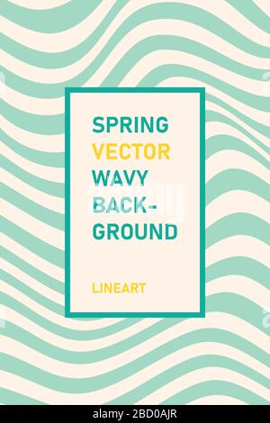 Abstract wavy line art background. Vector wavy striped background Stock Vector