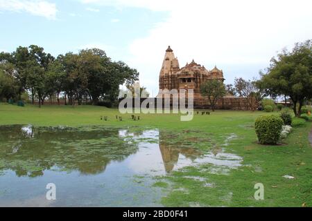 One of the famous temple in khajuraho, India Stock Photo
