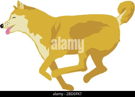 running dog vector illustration Stock Vector