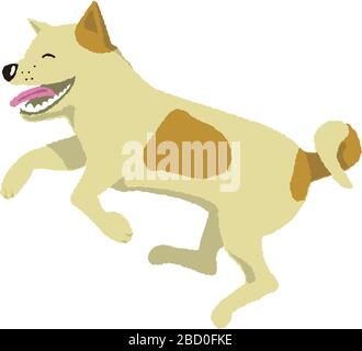 running dog vector illustration Stock Vector