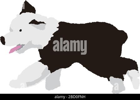 running dog vector illustration Stock Vector