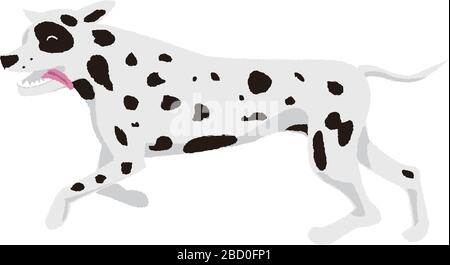 running dog vector illustration Stock Vector