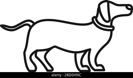 Sport dog training icon. Outline sport dog training vector icon for web design isolated on white background Stock Vector