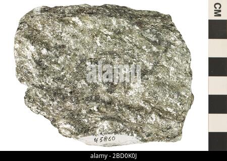 Metamorphic Rock Garnetiferous Mica Schist. EO 045860 Metamorphic Rock Garnetiferous mica schist 001.jpg Stock Photo