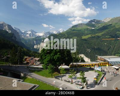 Jungfrau Railway At Lauterbrunnen Station, Lauterbrunnen Valley, Near 