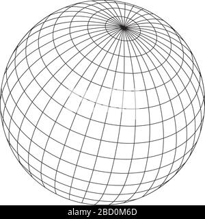 wired sphere frame illustration Stock Vector