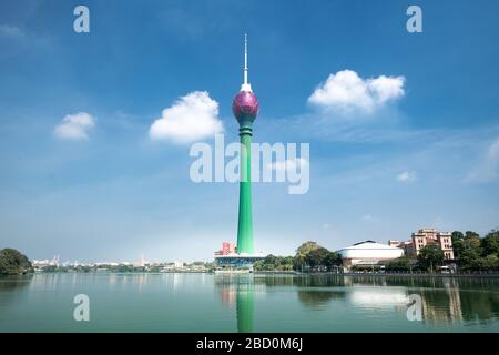 Lotus tower in Colombo city Skyline, Colombo, Sri Lanka Stock Photo