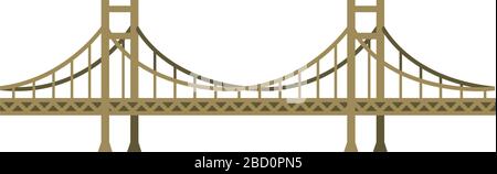 Seamless bridge vector illustration Stock Vector