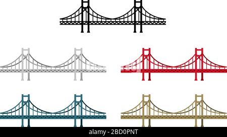 Seamless bridge vector illustration Stock Vector