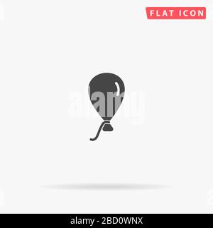 Balloon flat vector icon. Glyph style sign. Simple hand drawn illustrations symbol for concept infographics, designs projects, UI and UX, website or m Stock Vector